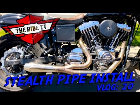 STEALTH PIPE INSTALL ON A HARLEY DAVIDSON DYNA : Vlog 20