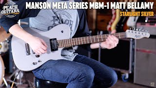 Video thumbnail for No Talking...Just Tones | Manson Meta Series MBM-1 Matthew Bellamy Signature Guitar Starlight Silver by Peach Guitars