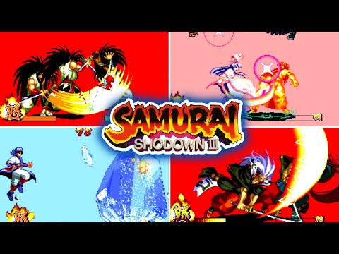 Samurai Shodown 3: All 38 Desperation Moves (Sword Flipping Techniques)