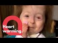 Little girl with rare Benjamin Button disease makes a paper heart for her mum | SWNS