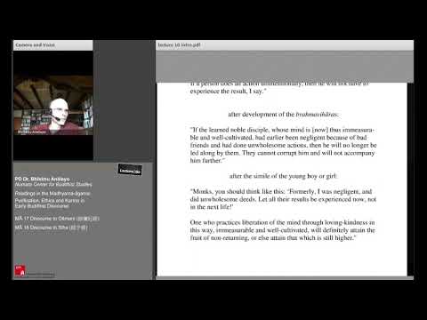 Bhikkhu Anālayo | Readings in the Madhyama-āgama | MĀ 17 & MĀ 18 | 2011