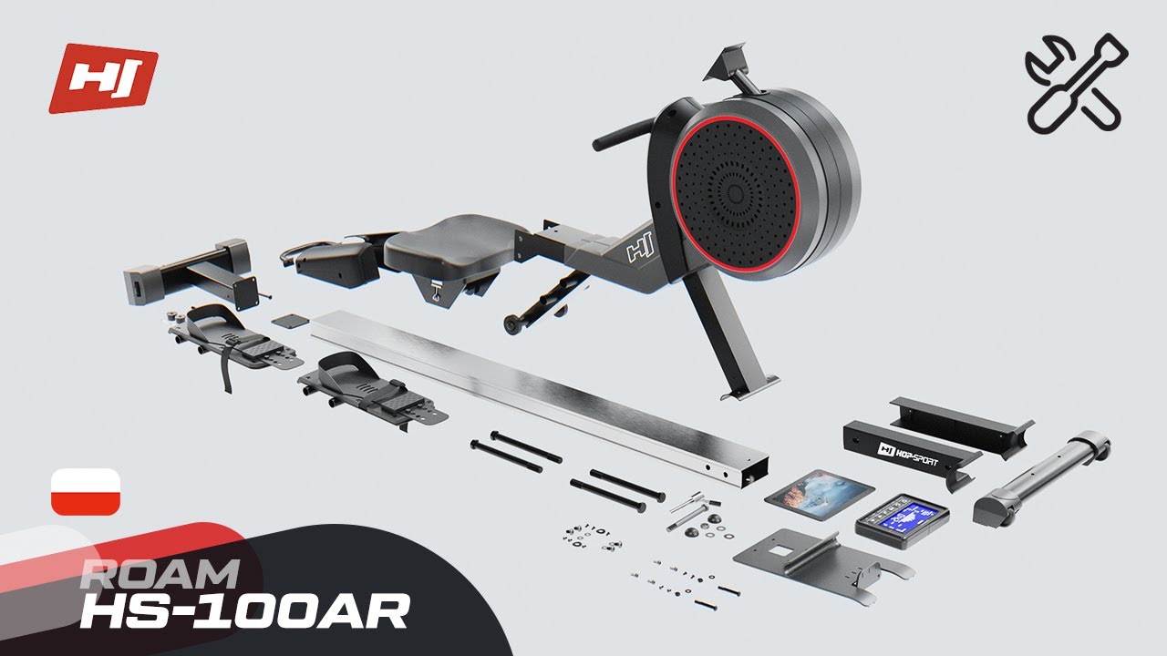 Гребний тренажер Hop-Sport 100AR Roam Grey