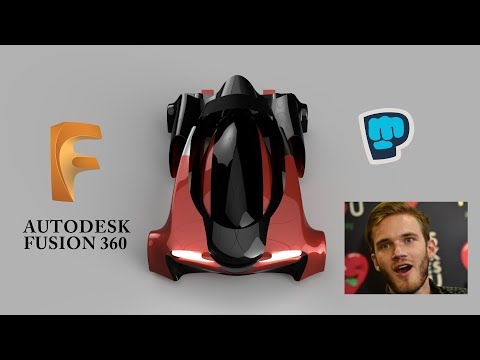 Pewdiepie HYPERCAR Design Speed Run in Autodesk Fusion 360