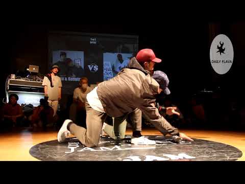 Supernaturalz (Bboy Onton) and Bgirl Konatsu vs. Ready to Rock. Canada vs. USA. Top 16. Sunshine Jam
