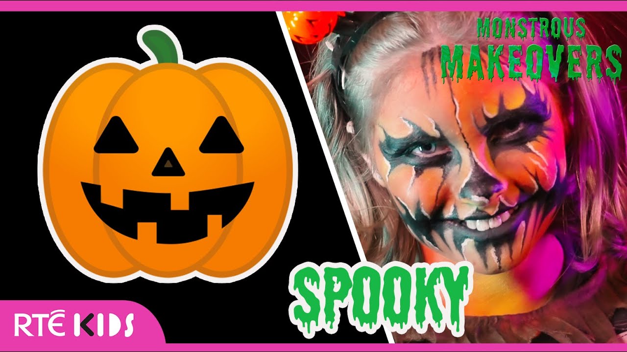 Pumpkin Halloween Makeup Tutorial 👻🎃 | Monstrous Makeovers | @RTÉKIDS