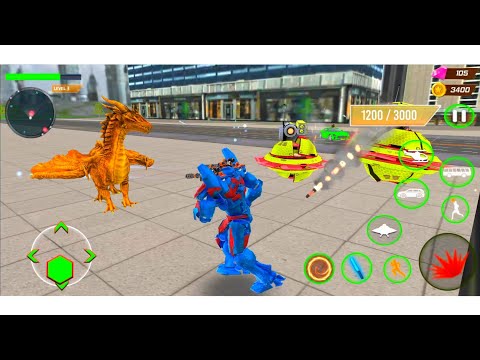 Bus Robot Police Car Multiple Transform War Game 2021 #2 - Android Gameplay