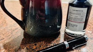 ASMR sounds wirh Madcap coffee, Aurora Talentum Fountain Pen, Birmingham Pen Co. Locomotive Ink. 😑
