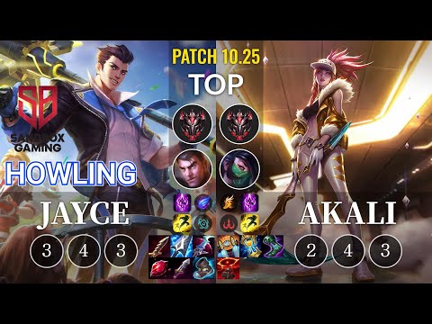 SB Howling Jayce vs Akali Top - KR Patch 10.25