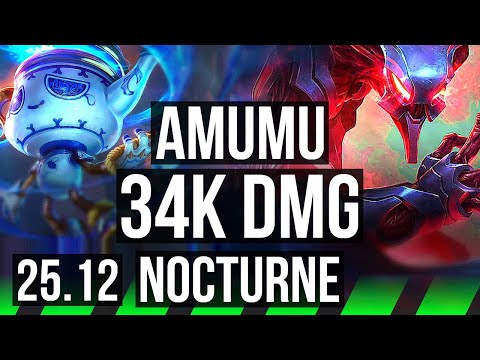 AMUMU vs NOCTURNE (JGL) | 7/3/21, 34k DMG, 800+ games | KR Master | 25.12