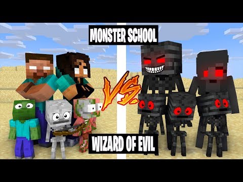 TellBite - Monster School : FAMILY VS WIZARD OF EVIL CHALLENGE - Minecraft Animation