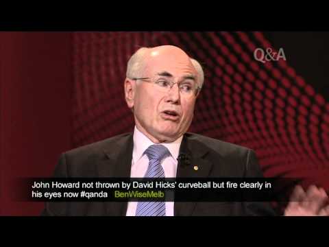 David Hicks asks John Howard a question on Q&A