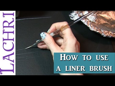 How to use a liner brush for fine detail in oils or acrylics Tips & Techniques  w/ Lachri