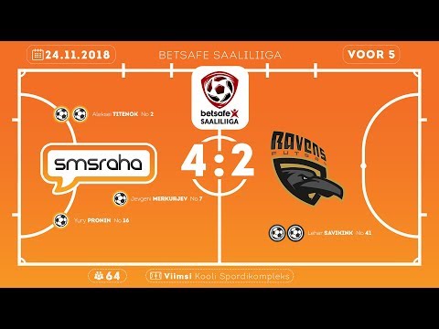 VIIMSI FC SMSRAHA 4 : 2 TARTU RAVENS FUTSAL EMÜ SK