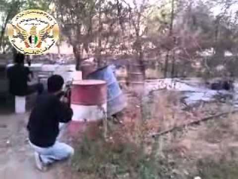 تقرير ميداني عن انتشار ورباط عناصر لواء درع الغوطة قرب طريق مطار دمشق الدولي من جهة بلدة شبعا في ريف دمشق