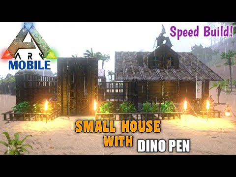 Ark Mobile Small House With Dino Pen | Ark Mobile Base/House Build