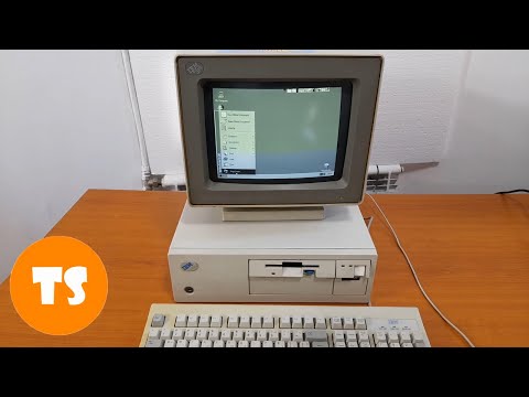 ⭐Retro PC: Monochrome IBM PS/2-76i, Intel 80486 SX33, Starting Windows 95, 1992y #retrocomputing