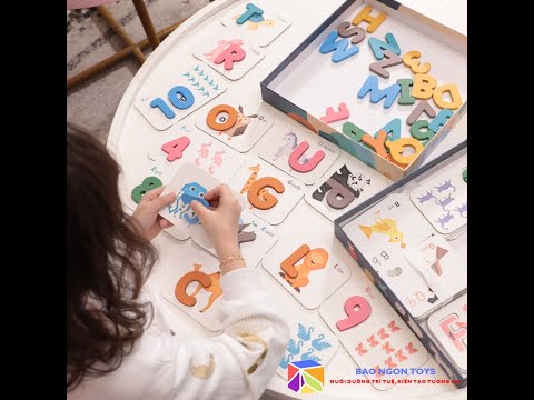 BỘ GHÉP HÌNH BẢNG CHỮ CÁI TIẾNG ANH VÀ CÁC CON SỐ GIÚP BÉ HỌC ALPHABET PHÁT TRIỂN NGÔN NGỮ - BAO NGON TOYS - DG21