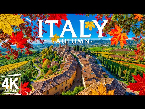 🍂 Autumn Italy 4K 🍁 Tuscany Vineyards Dolomites Peaks Lake Como Shores in Timeless Romance