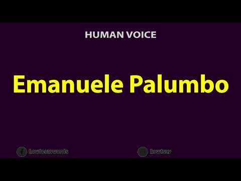 How to Pronounce Emanuele Palumbo