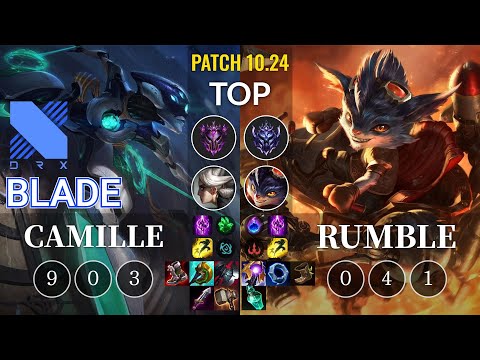 DRX Blade Camille vs Rumble Top - KR Patch 10.24