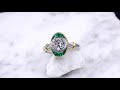 video - Art Deco Halo Engagement Ring