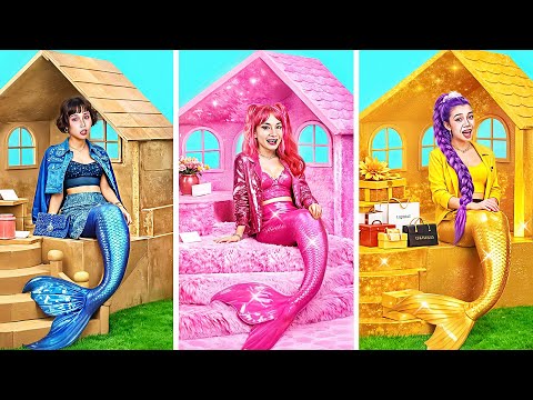 Cardboard, Fluffy & Golden Room Makeover For Huntrix Mermaid In Kpop Demon Hunters