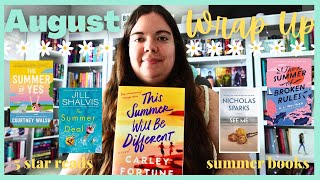 📚 AUGUST READING WRAP UP 📚 All The 6+ Books I've Read This Month! ⭐ 5 Star Reads, Romance, and more!
