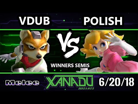 S@X 255 SSBM - Vdub (Fox) Vs. Polish (Peach) - Smash Melee Winners Semis