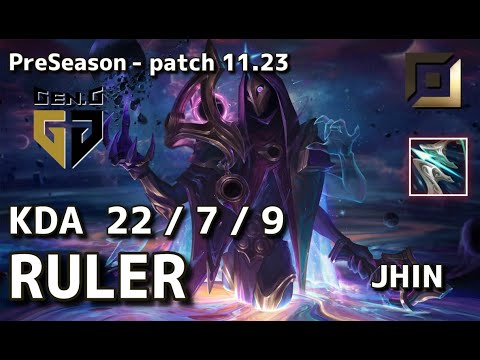 【KRサーバー/GM】Gen.G Ruler ジン(Jhin) VS ジンクス(Jinx) BOT - Patch11.23 KR Ranked【LoL】
