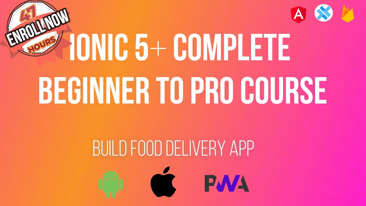 New Offer | Limited Period Offer | Udemy Ionic 5+ Beginner - Pro Course 2021