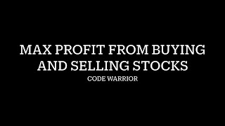 Finding max profit from buying and selling stocks (Python)