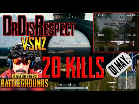 DrDisRespect & VSNZ [20 kills] PUBG TOP-1 DUO FPP (01.05.18)