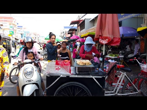 Life In Cambodian Market - Street Food At Praek Eng And Phoum Ruessy Market