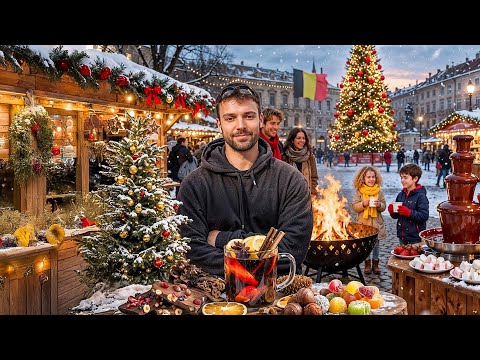 I went to the Christmas market in Liège, Belgium! 🇧🇪