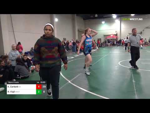 2018 Girls Folkstyle Duals/Wrestleback 2 164 Semi-Finals - Kelani Corbett (ND) Vs. Rayana Vigil (N