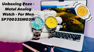 unboxing SONATA Poze - Metal Analog Watch (yellow)#watch #sonata #fashion#youtube  ⁨@zahidbaigafroz⁩
