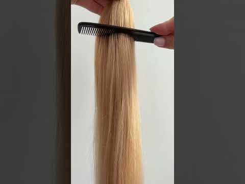 Волосся для гарячого нарощування на капсулах, 45 см, пряме, 100 пасм, золотистий блонд (24) video