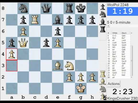 LIVE Blitz (Speed) Chess Game #1327 vs WolPol (2248) - French Defense: Tarrasch (C03)