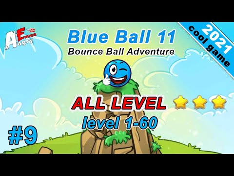 🔵Blue Ball 11 - Gameplay #9 all level 1-60 three stars ⭐⭐⭐ (Android)