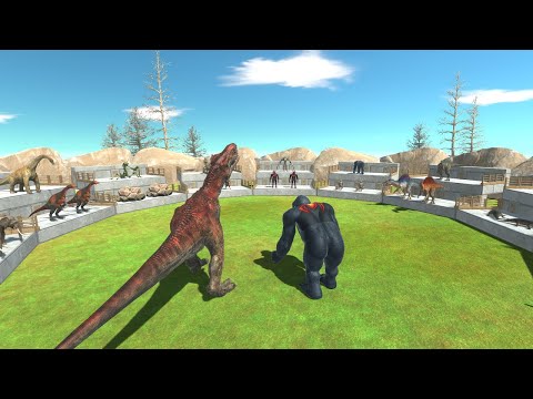 Goro and T Rex VS 2× Mini boss and A Boss - Animal Revolt Battle Simulator ARBS