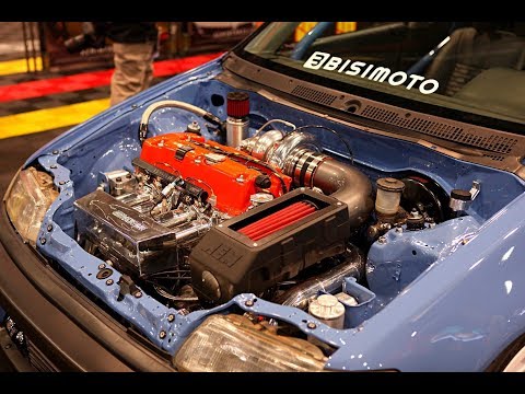 Boosted 1991 AWD K24 Sequential gearbox Civic Wagon at SEMA walkaround!