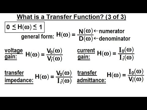 Electrical Engineering Ch 15 Frequency Response 1 of 56 What is a Transfer Function 1 of 3