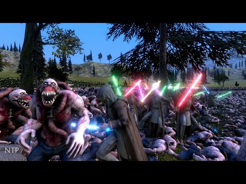 1000 Jedi Knights vs 40000 Parasite Zombies - Ultimate Epic Battle Simulator - UEBS