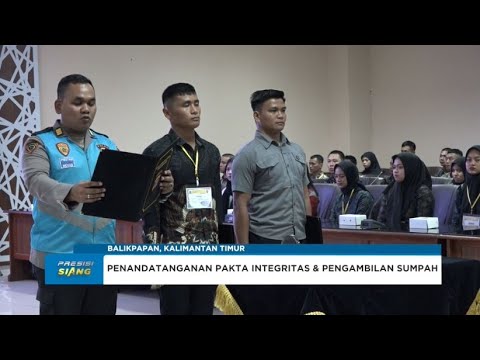 POLDA KALTIM PENANDATANGANAN PAKTA INTEGRITAS &amp; SUMPAH SELEKSI BAKOMSUS POLRI