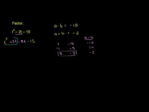 Factoring Trinomials By Grouping 2