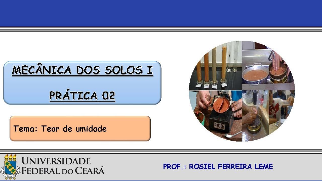 PRÁTICA 02 - TEOR DE UMIDADE