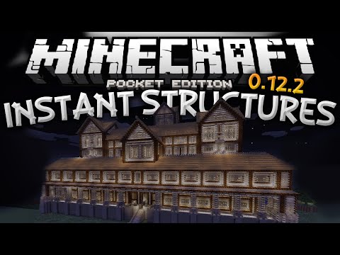 MASSIVE STRUCTURES MOD!!! - Instantly Build Castles, Houses, & More - Minecraft PE (Pocket Edition)