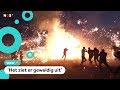 Spectaculair vuurwerkfeest met brandende stieren