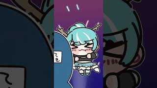 しかのこのこのこらむたんたん【手描き切り抜き/白波らむね/#shorts 】