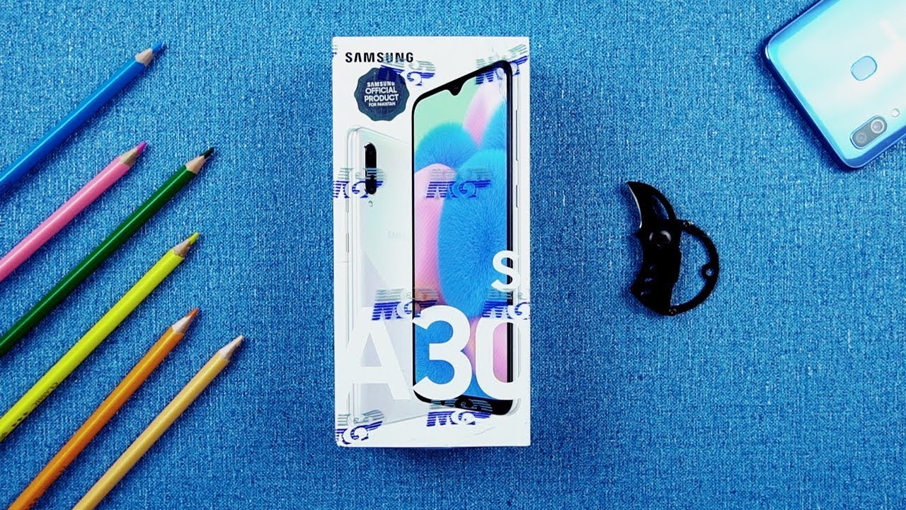 Samsung Galaxy A30s Prism Crush White Unboxing & Quick Overview | Pakistan | English
